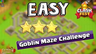 Easily Beat the Goblin Maze Challenge | Clash Fest | Clash of Clans New Event Attack