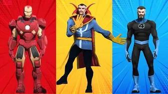 SUPERHERO COLOR DANCE CHALLENGE Ironman vs Doctor Strange vs Mr Fantastic