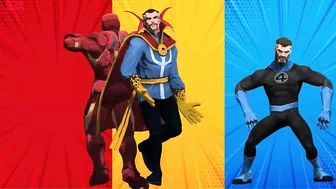 SUPERHERO COLOR DANCE CHALLENGE Ironman vs Doctor Strange vs Mr Fantastic