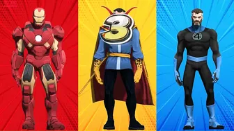 SUPERHERO COLOR DANCE CHALLENGE Ironman vs Doctor Strange vs Mr Fantastic