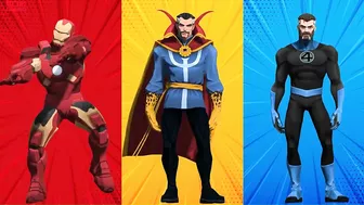 SUPERHERO COLOR DANCE CHALLENGE Ironman vs Doctor Strange vs Mr Fantastic