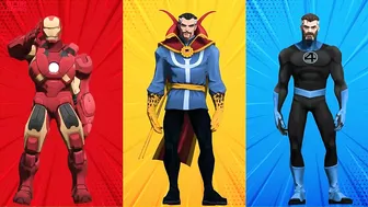 SUPERHERO COLOR DANCE CHALLENGE Ironman vs Doctor Strange vs Mr Fantastic