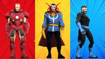 SUPERHERO COLOR DANCE CHALLENGE Ironman vs Doctor Strange vs Mr Fantastic