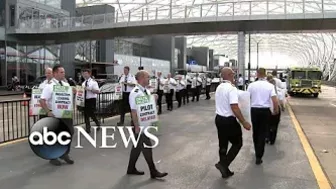 Off-duty pilots picket as Americans begin Labor Day travel l GMA