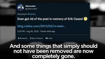 Roblox REMOVED their HISTORY?