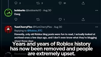 Roblox REMOVED their HISTORY?