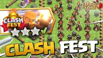 3 ÉTOILES sur le CHALLENGE pour le CLASH FEST de Clash of Clans !