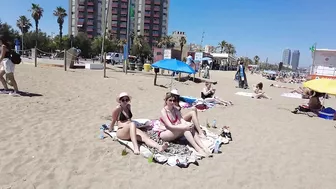 Beach walking - Barcelona Spain - Sant Miquel Beach - August 2022