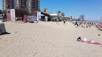 Beach walking - Barcelona Spain - Sant Miquel Beach - August 2022