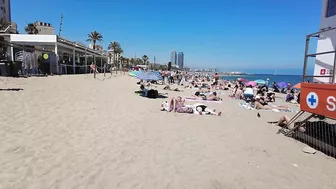 Beach walking - Barcelona Spain - Sant Miquel Beach - August 2022