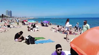 Beach walking - Barcelona Spain - Sant Miquel Beach - August 2022