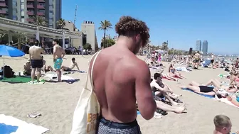 Beach walking - Barcelona Spain - Sant Miquel Beach - August 2022