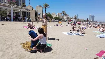 Beach walking - Barcelona Spain - Sant Miquel Beach - August 2022