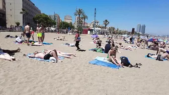 Beach walking - Barcelona Spain - Sant Miquel Beach - August 2022