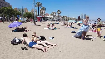 Beach walking - Barcelona Spain - Sant Miquel Beach - August 2022