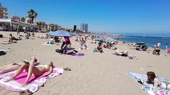 Beach walking - Barcelona Spain - Sant Miquel Beach - August 2022