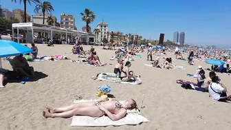 Beach walking - Barcelona Spain - Sant Miquel Beach - August 2022