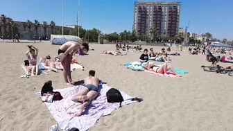 Beach walking - Barcelona Spain - Sant Miquel Beach - August 2022