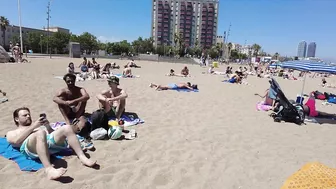 Beach walking - Barcelona Spain - Sant Miquel Beach - August 2022