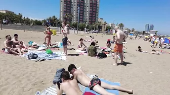 Beach walking - Barcelona Spain - Sant Miquel Beach - August 2022