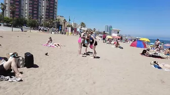 Beach walking - Barcelona Spain - Sant Miquel Beach - August 2022