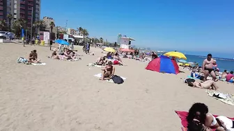 Beach walking - Barcelona Spain - Sant Miquel Beach - August 2022