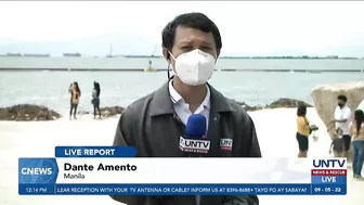 Tambak na basura, naipon sa dolomite beach sa Manila Bay matapos ang bagyo