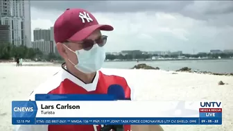 Tambak na basura, naipon sa dolomite beach sa Manila Bay matapos ang bagyo