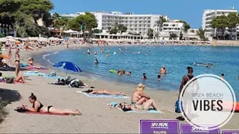 Ibiza Best Beaches |Es Canar Beach At September 2022|Waves sound|Relaxing Beach Ibiza