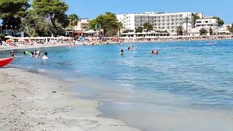 Ibiza Best Beaches |Es Canar Beach At September 2022|Waves sound|Relaxing Beach Ibiza