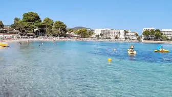 Ibiza Best Beaches |Es Canar Beach At September 2022|Waves sound|Relaxing Beach Ibiza