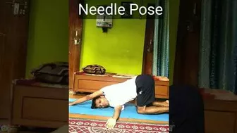 Thread The Needle | Upper Back Pain | #yogaandfitnesswithshiva #yoga #workout #shorts #youtube