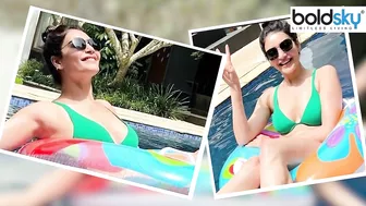 Karishma Tanna Green Bikini Bold Look Viral, पूल साइड... | Boldsky *Entertainment