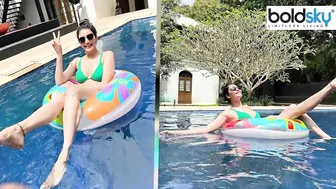 Karishma Tanna Green Bikini Bold Look Viral, पूल साइड... | Boldsky *Entertainment