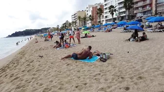 Spain Beach Walking - Lloret de Mar - Spain Holiday, August 2022