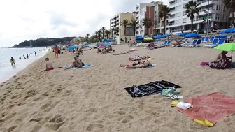 Spain Beach Walking - Lloret de Mar - Spain Holiday, August 2022