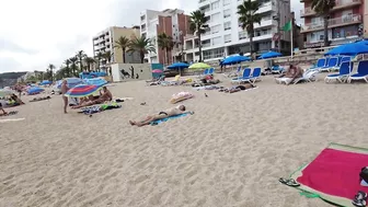 Spain Beach Walking - Lloret de Mar - Spain Holiday, August 2022