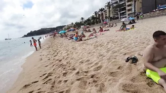 Spain Beach Walking - Lloret de Mar - Spain Holiday, August 2022