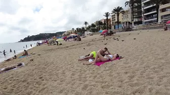 Spain Beach Walking - Lloret de Mar - Spain Holiday, August 2022