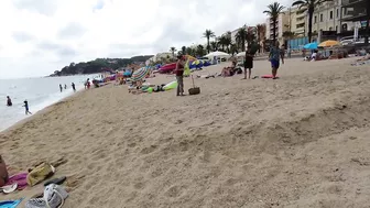 Spain Beach Walking - Lloret de Mar - Spain Holiday, August 2022