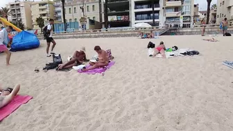 Spain Beach Walking - Lloret de Mar - Spain Holiday, August 2022