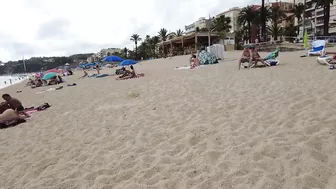 Spain Beach Walking - Lloret de Mar - Spain Holiday, August 2022