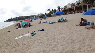 Spain Beach Walking - Lloret de Mar - Spain Holiday, August 2022