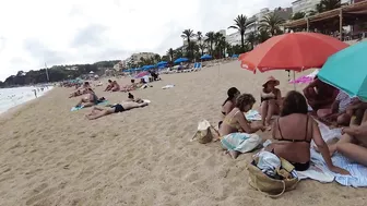 Spain Beach Walking - Lloret de Mar - Spain Holiday, August 2022