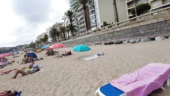 Spain Beach Walking - Lloret de Mar - Spain Holiday, August 2022