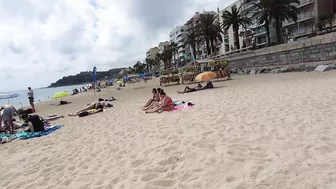 Spain Beach Walking - Lloret de Mar - Spain Holiday, August 2022