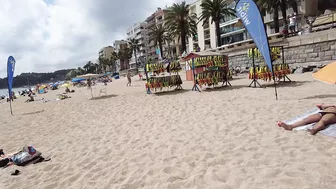 Spain Beach Walking - Lloret de Mar - Spain Holiday, August 2022