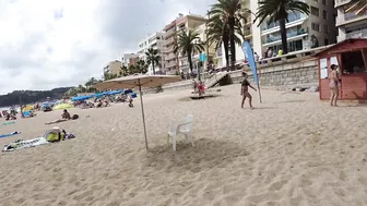 Spain Beach Walking - Lloret de Mar - Spain Holiday, August 2022