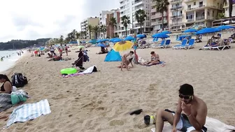 Spain Beach Walking - Lloret de Mar - Spain Holiday, August 2022