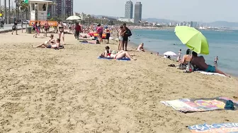 Beach Sant Sebastia, Barcelona beach walk